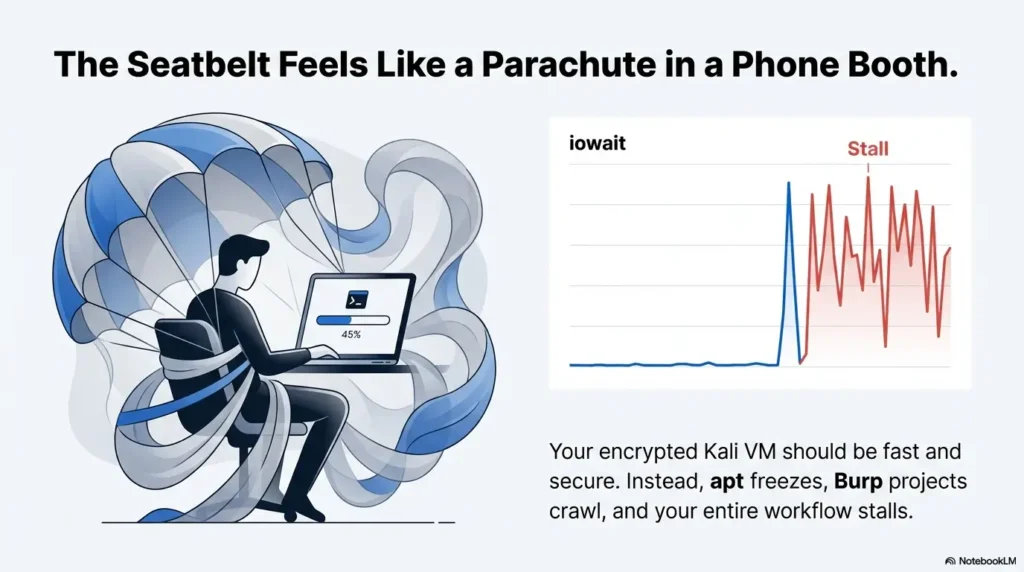 Kali encrypted VM slow on VirtualBox