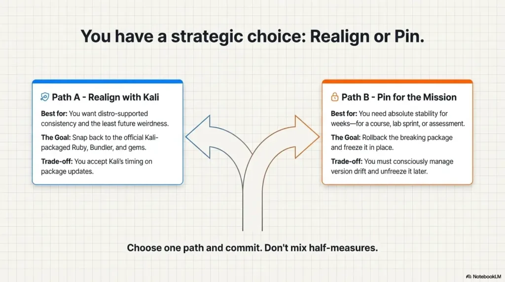 Kali msfconsole bundler ruby version mismatch fix