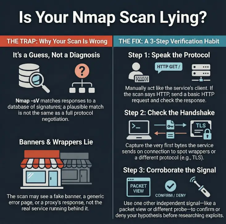 Nmap -sV service detection false positives