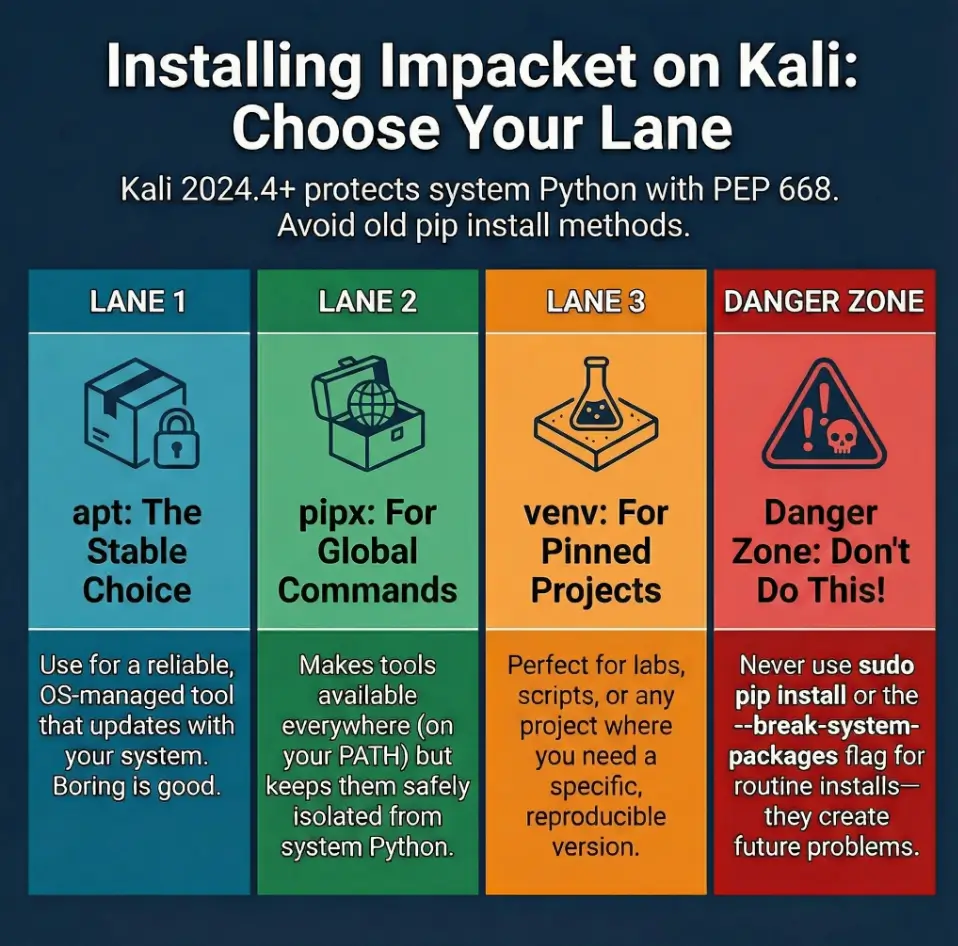 install impacket on kali PEP 668