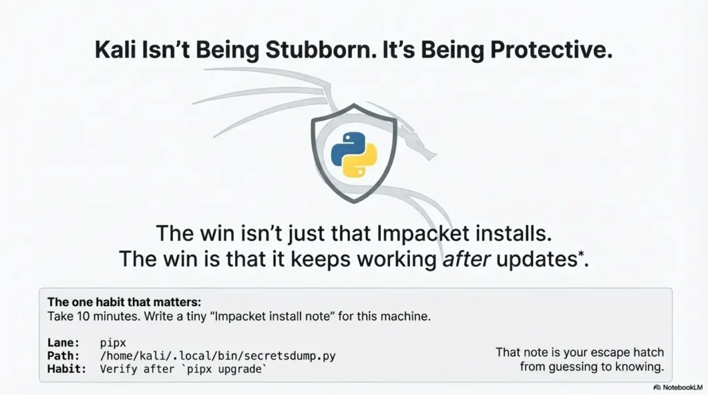 install impacket on kali PEP 668