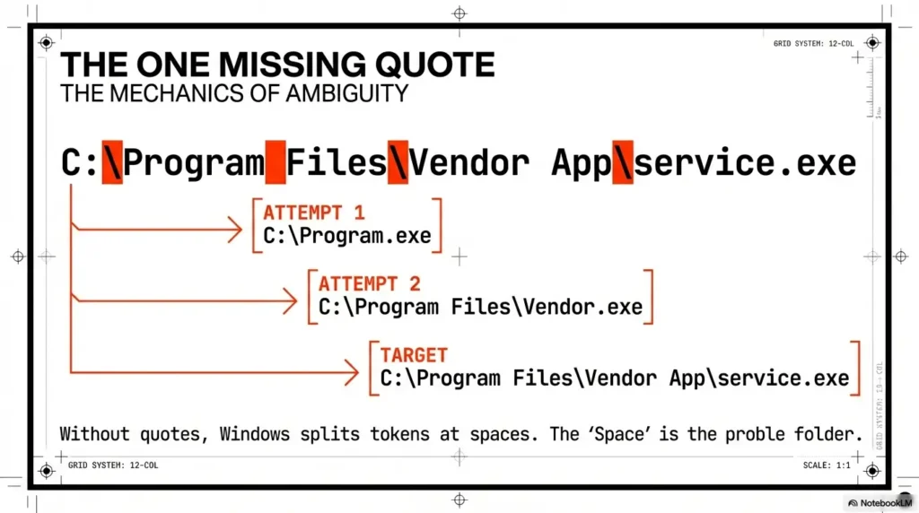 unquoted service path vulnerability