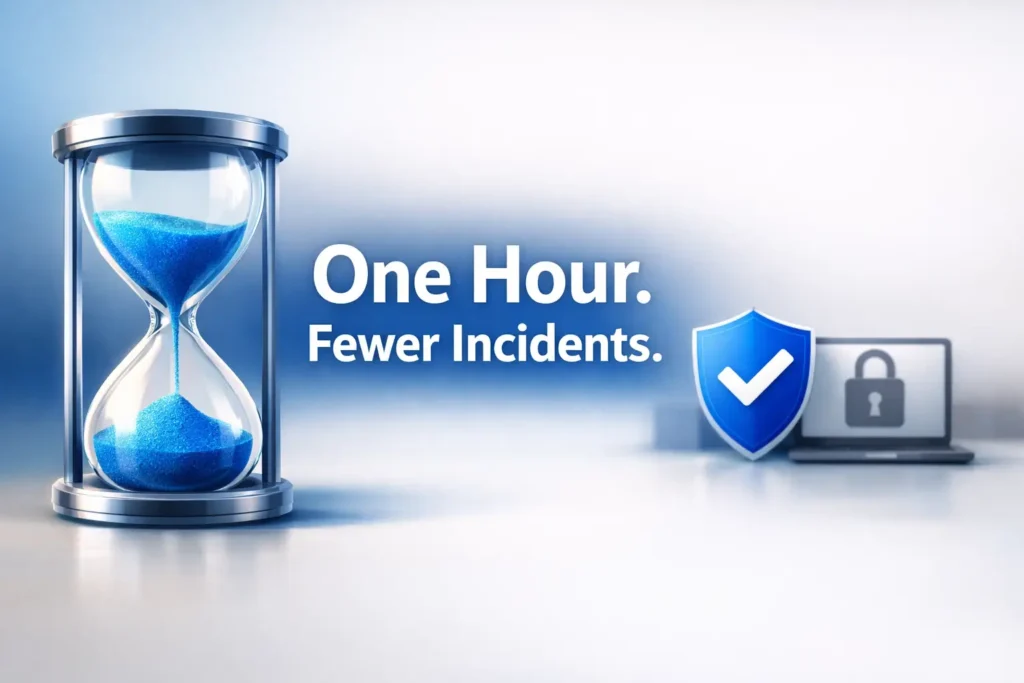 1 hour a month security training