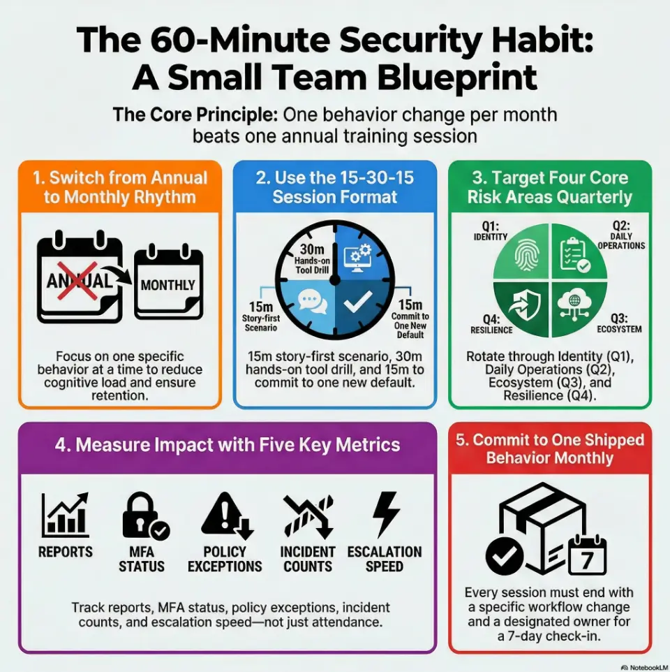 1 hour a month security training