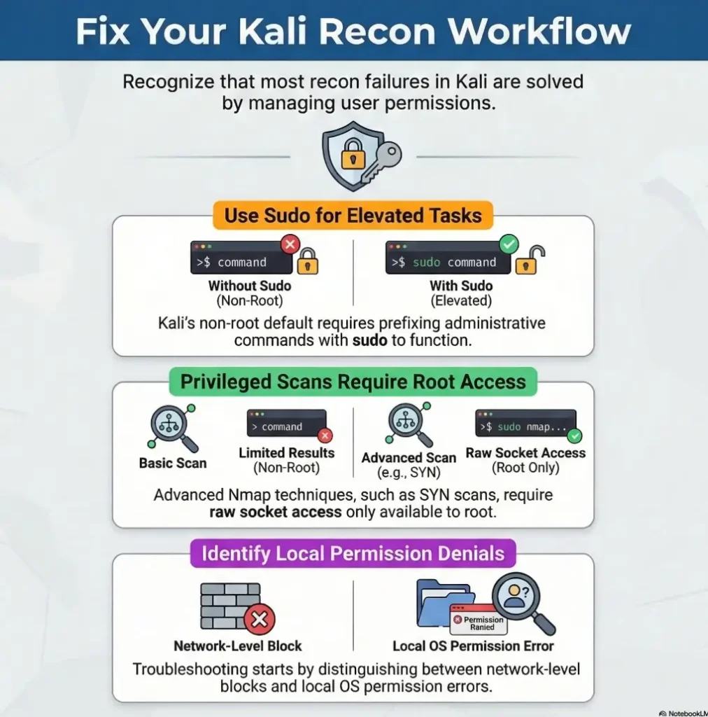 Kioptrix permission errors in Kali during recon