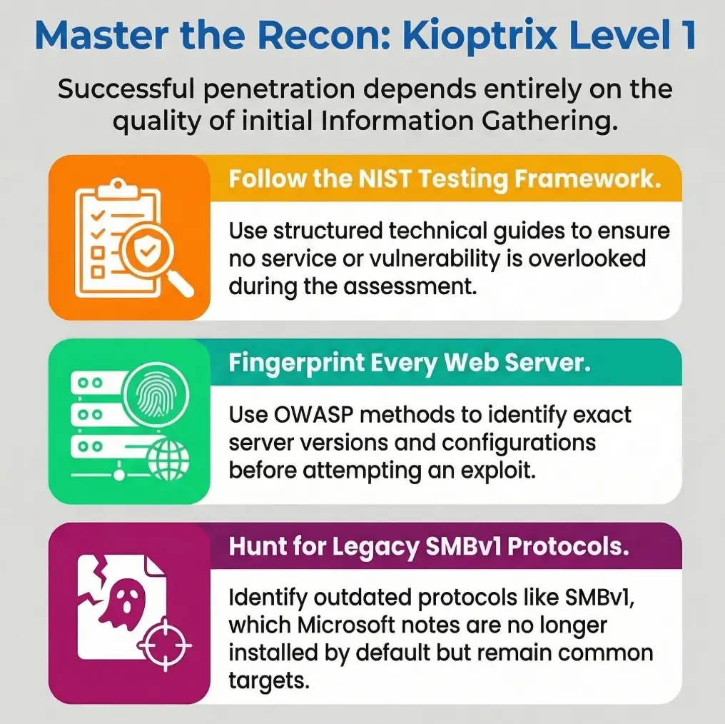 Kioptrix recon mistakes