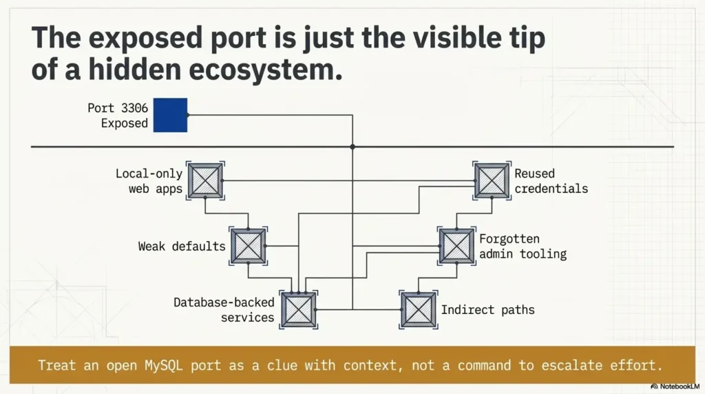Open port 3306 no obvious use case