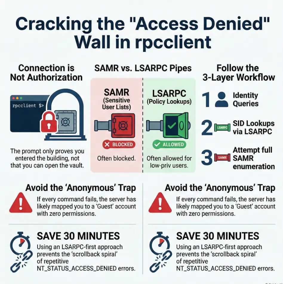 rpcclient NT_STATUS_ACCESS_DENIED