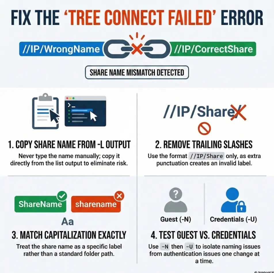 smbclient tree connect failed