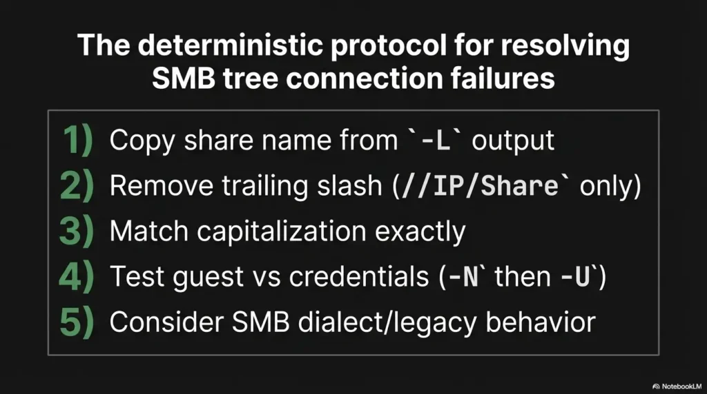 smbclient tree connect failed