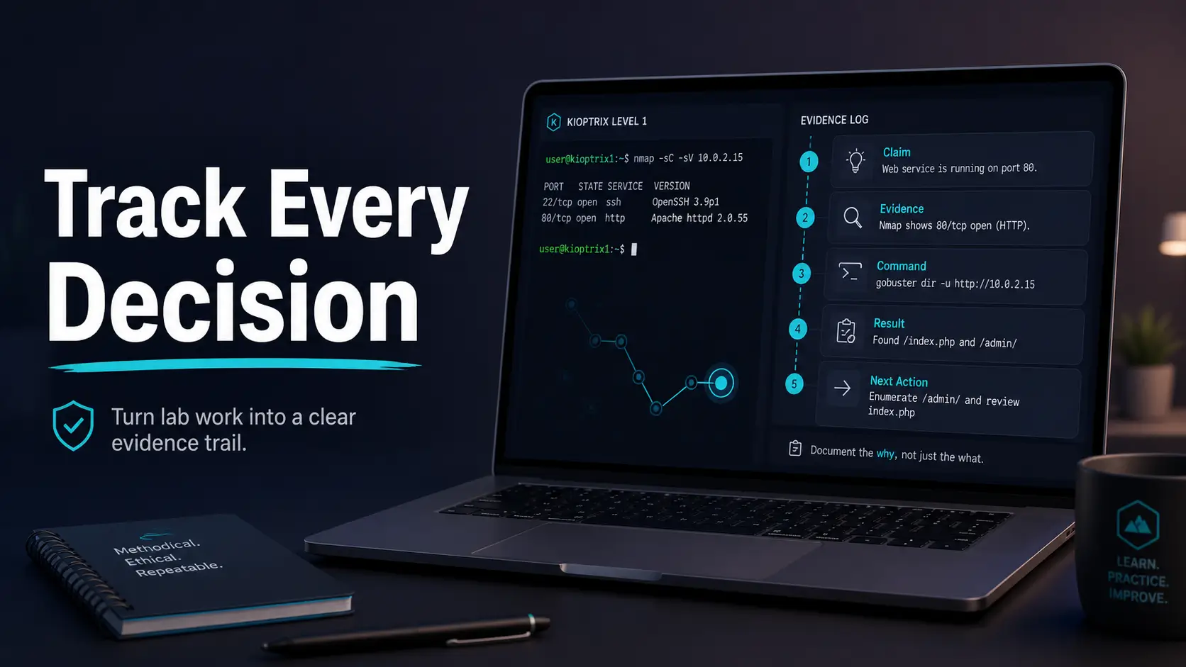 Kioptrix evidence tracking