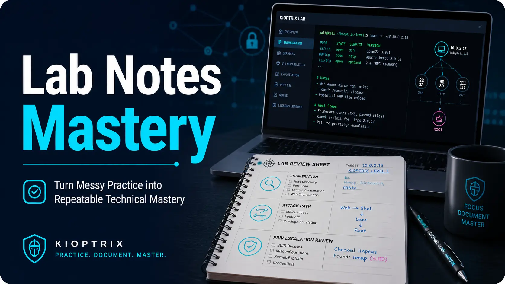 Kioptrix weekly review template