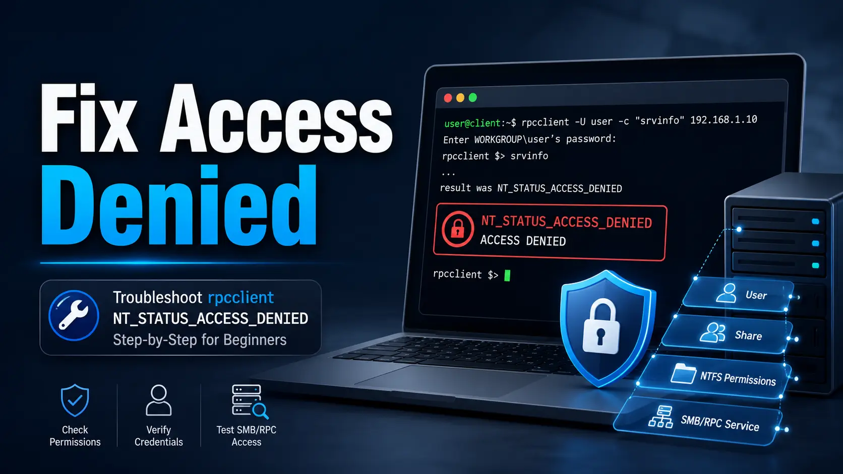 rpcclient NT_STATUS_ACCESS_DENIED