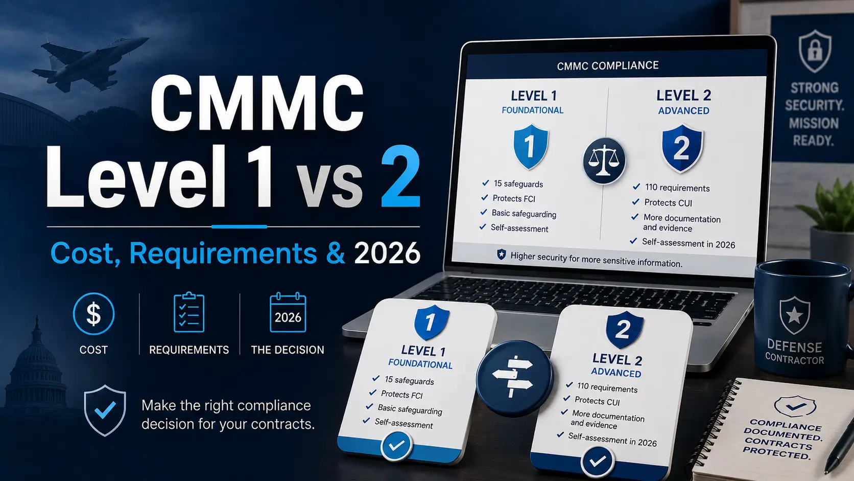 CMMC Level 1 vs Level 2
