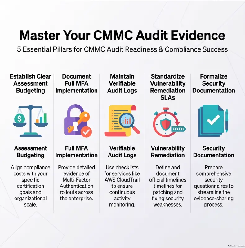 CMMC evidence collection checklist