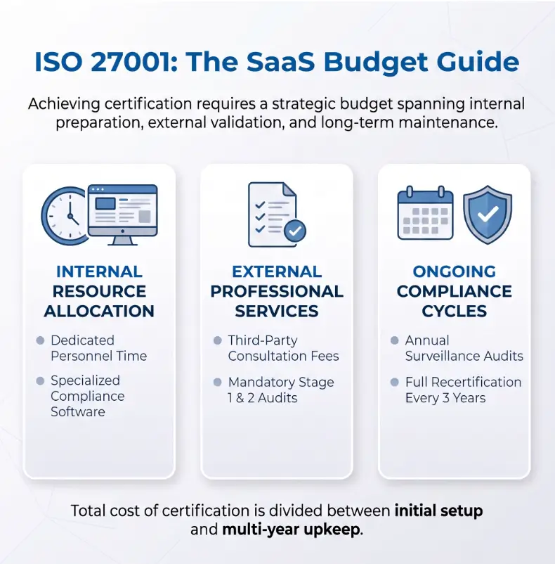 ISO 27001 certification cost for SaaS startups