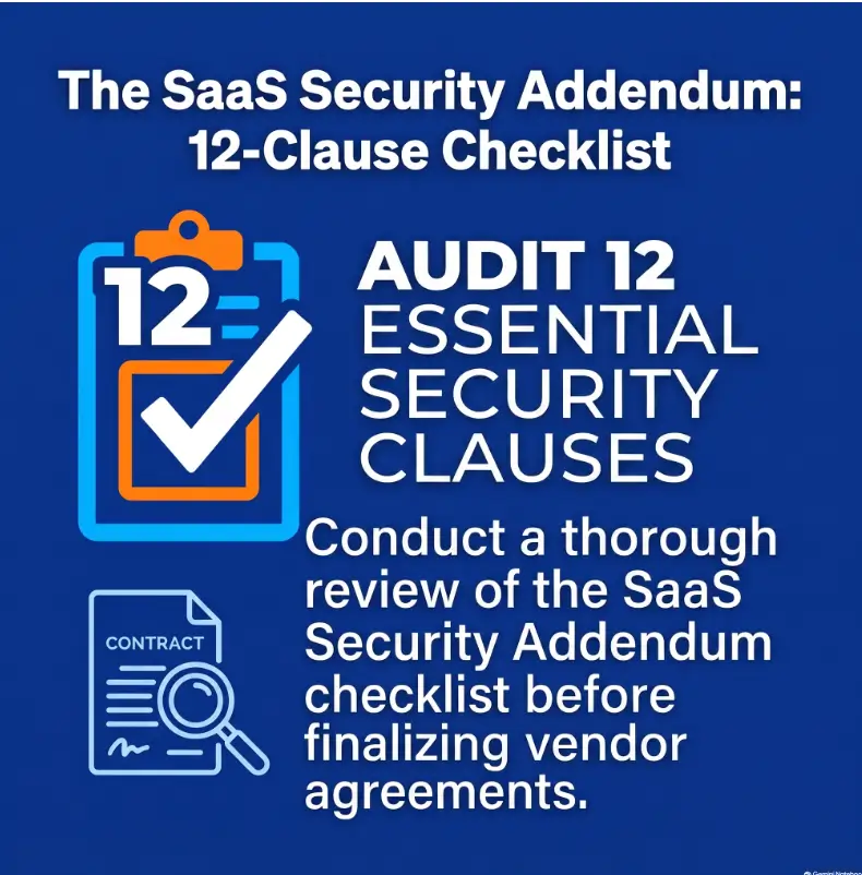 SaaS Security Addendum Checklist