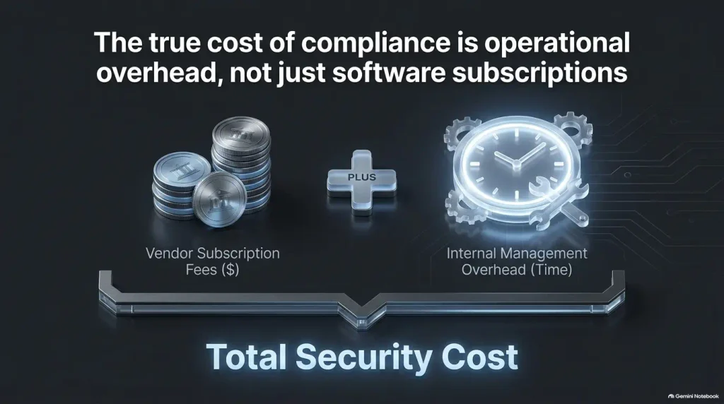 Cost planning includes vendor subscription charges and allocated internal operating time