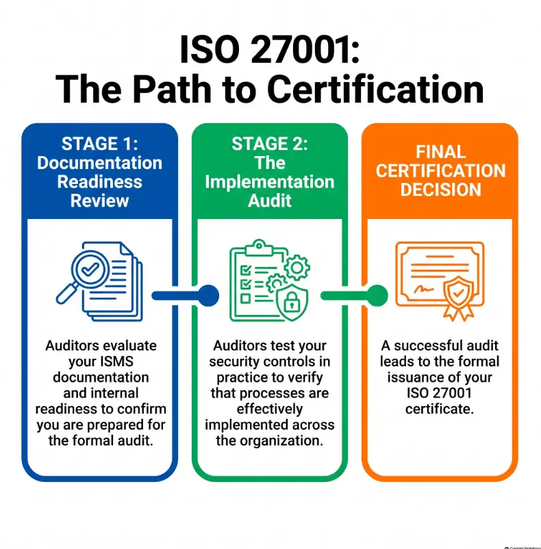 ISO 27001 Stage 1 vs Stage 2 audit